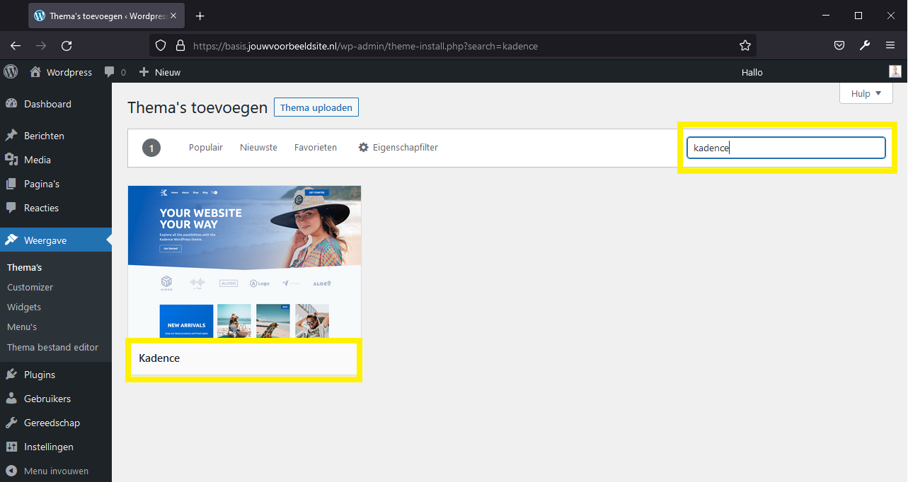 Wordpress Thema Kadence